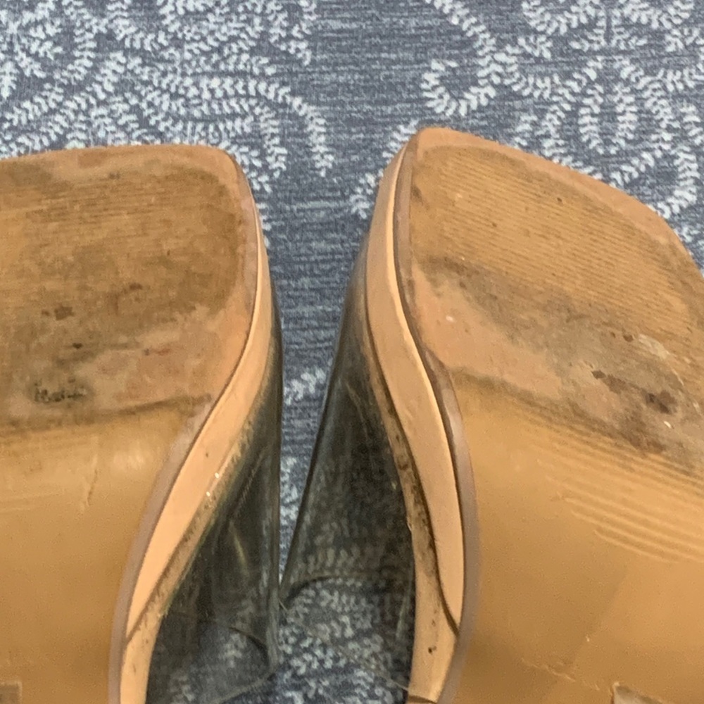 Steve Madden Blush Nude Clear Strap Mules - Picture 5 of 6